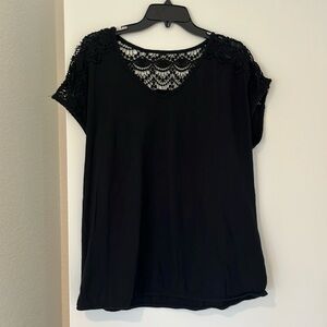 Sonoma Black Cotton Embroidered Muscle Tee Sixe XL